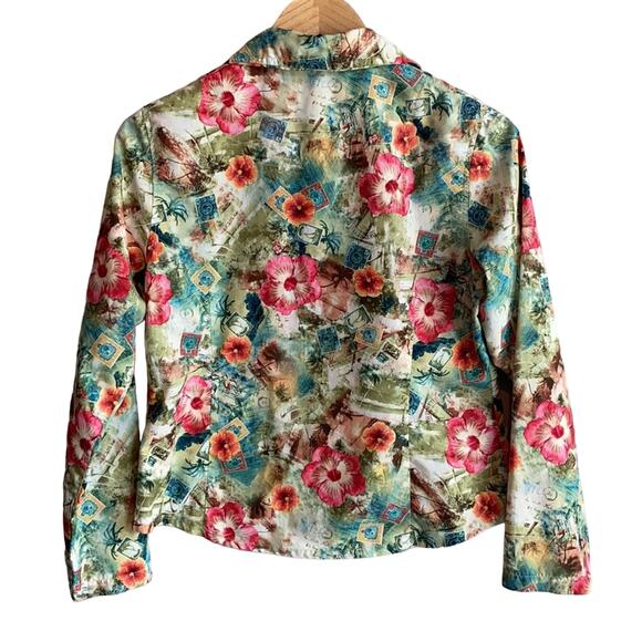 Coolibar Tropical Floral Button front shirt XS - Picture 5 of 7